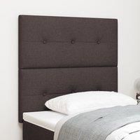 LED Headboard Dark Brown 80 cm Fabric