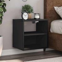 Wall-mounted Bedside Cabinet Black 40x31x39.5 cm