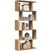 Room Divider Bookcase 5-Tier Artisan Oak 70x24x161 cm Engineered Wood