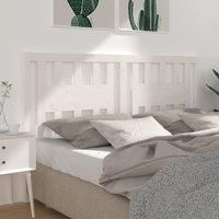 Headboard White 126x4x100 cm Solid Wood Pine