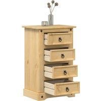 Bedside Cabinet Corona 53x39x84 cm Solid Wood Pine