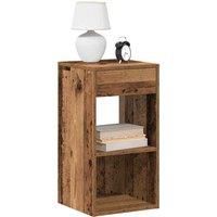 Bedside Cabinets with Drawer 2 pcs Old Wood 35x34x66.5 cm