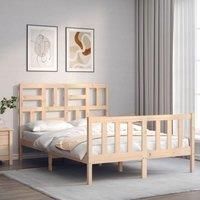 Bed Frame with Headboard 120x200 cm Solid Wood