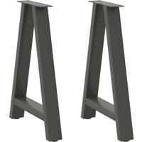 Coffee Table Legs A-Shaped 2 pcs Anthracite60x(72-73) cm Steel