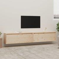 Wall Cabinets 2 pcs 100x30x35 cm Solid Wood Pine