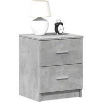 Bedside Cabinet with 2 Drawers Concrete Grey 40x36x50 cm