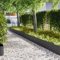 Lawn Edgings 50 pcs Black 100x0,5x30 cm Steel