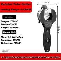 Ratcheting Tubing Cutter 8-29mm Universal Pipe Cutter Stainless Steel Copper Aluminium Ratchet Scissors Hose Cutting Hand Tools