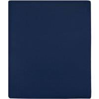 Jersey Fitted Sheet Navy Blue 140x200 cm Cotton