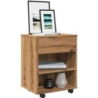 Rolling Cabinet Artisan Oak 46x36x59 cm Engineered Wood