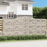 Arched Gabion Baskets 2 pcs 400x30x180/200 cm Galvanised Iron