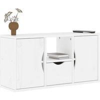 TV Cabinet with Drawer ODDA White 79x24x40 cm Solid Wood Pine