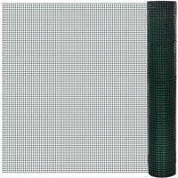 Chicken Wire Fence Galvanised with PVC Coating 25x1 m Green