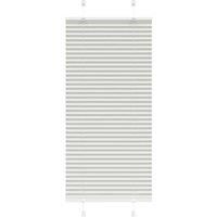 Pleated Blind Light Grey 55x100 cm Fabric Width 54.4 cm Polyester