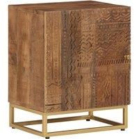 Bedside Cabinet 40x30x50 cm Solid Wood Mango and Iron