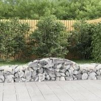 Arched Gabion Baskets 17 pcs 300x50x40/60 cm Galvanised Iron