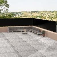 Retractable Side Awning Black 117x1200 cm