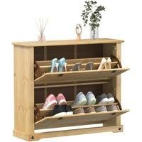 Shoe Cabinet Corona 99x32x85 cm Solid Wood Pine