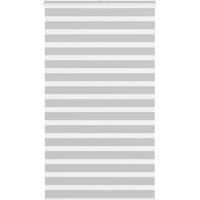 Zebra Blind Light Grey 130x200 cm Fabric Width 125.9 cm Polyester