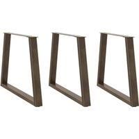 Dining Table Legs V-Shape 3 pcs Natural Steel 80x(72-73.3) cm Steel
