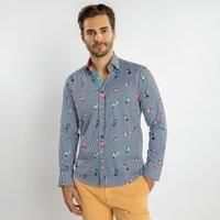 Hummingbird Striped Print Shirt