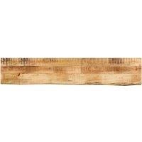 Table Top 160x20x3.8 cm Live Edge Solid Wood Rough Mango
