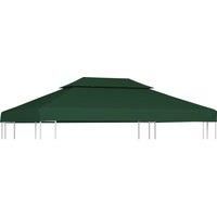 Gazebo Cover Canopy Replacement 310 g / m Green 3 x 4 m