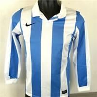 Nike Long Sleeve Jersey Junior Football Top Shirt 11-12 yrs White Blue R561-6