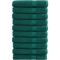 Premium Towels SOLUND 10 pcs Green 100x200 cm 600 gsm