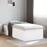 Bed Frame without Mattress White 75x190 cm Small Single
