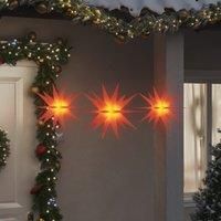 Christmas Lights with LEDs 3 pcs Foldable Red