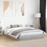 Bed Frame without Mattress Grey Sonoma 120x200 cm