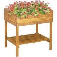 Raised Garden Planter 78.5x58.5x78.5 cm Solid Acacia Wood