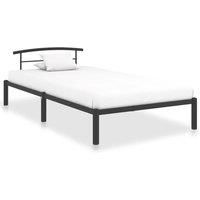 Bed Frame Black Metal 100x200 cm