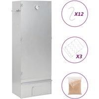 BBQ Oven Smoker with Wood Chips 44.5x29x110 cm Galvanised steel