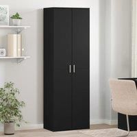 Highboard Black 60x35x180 cm Engineered Wood