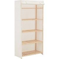 Wardrobe White 79x40x170 cm Fabric