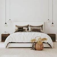 Bedside Cabinets 2 pcs with Drawer Smoked Oak