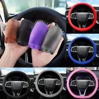 Silicone Steering Wheel Cover - Elastic Glove Fit, Soft Touch,Multi-Color Choices for Car Interior