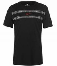 NIKE Taped QTT T Shirt Boys Kids Junior 7-8 yrs Navy Short Sleeve COTTON B541-30