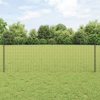 Euro Fence Set Set of 2 Grey Steel 10 x 0.8 m Durable