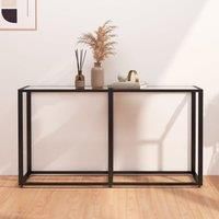Console Table Transparent 140x35x75.5cm Tempered Glass