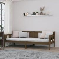 Day Bed Honey Brown Solid Wood Pine 90x190 cm