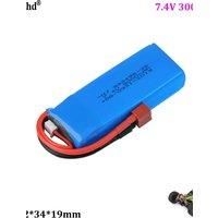 7.4V battery 8C For Ruisikai FrSky X9D PLUS remote control or toy car battery 3000mAh large capacity