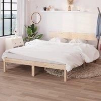 Bed Frame Solid Wood Pine 150x200 cm King Size