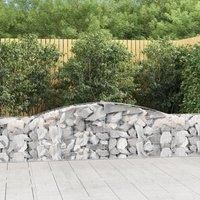 Arched Gabion Baskets 5 pcs 400x30x60/80 cm Galvanised Iron