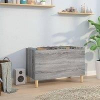 Record Cabinet Grey Sonoma 74.5x38x48 cm Engineered Wood