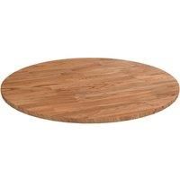 Round Table Top Light Brown £40x1.5 cm Treated Solid Wood Oak