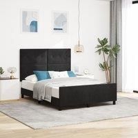 Bed Frame Black 140x190 cm Velvet