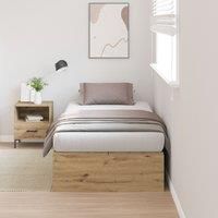 Storage Bed Frame Artisan Oak 75x190 cm